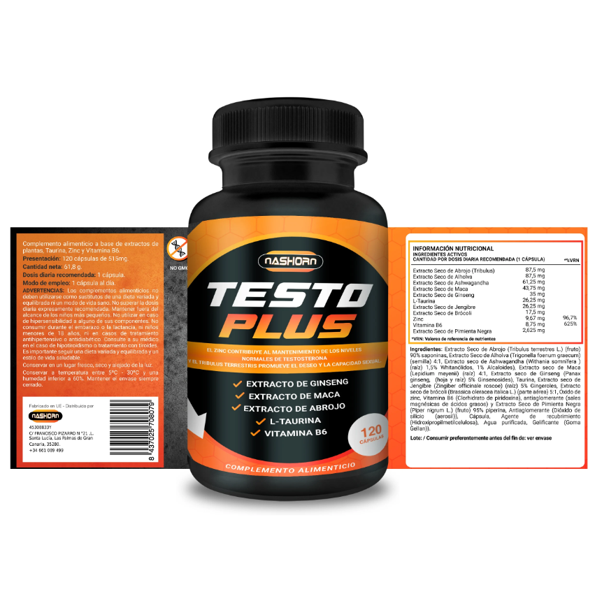 Testoplus Nashorn – Suplemento Halal para Vitalidad y Rendimiento